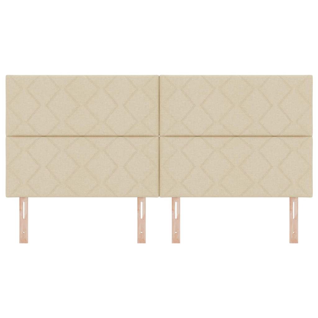 LED Kopfteil Creme 200 cm Stoff
