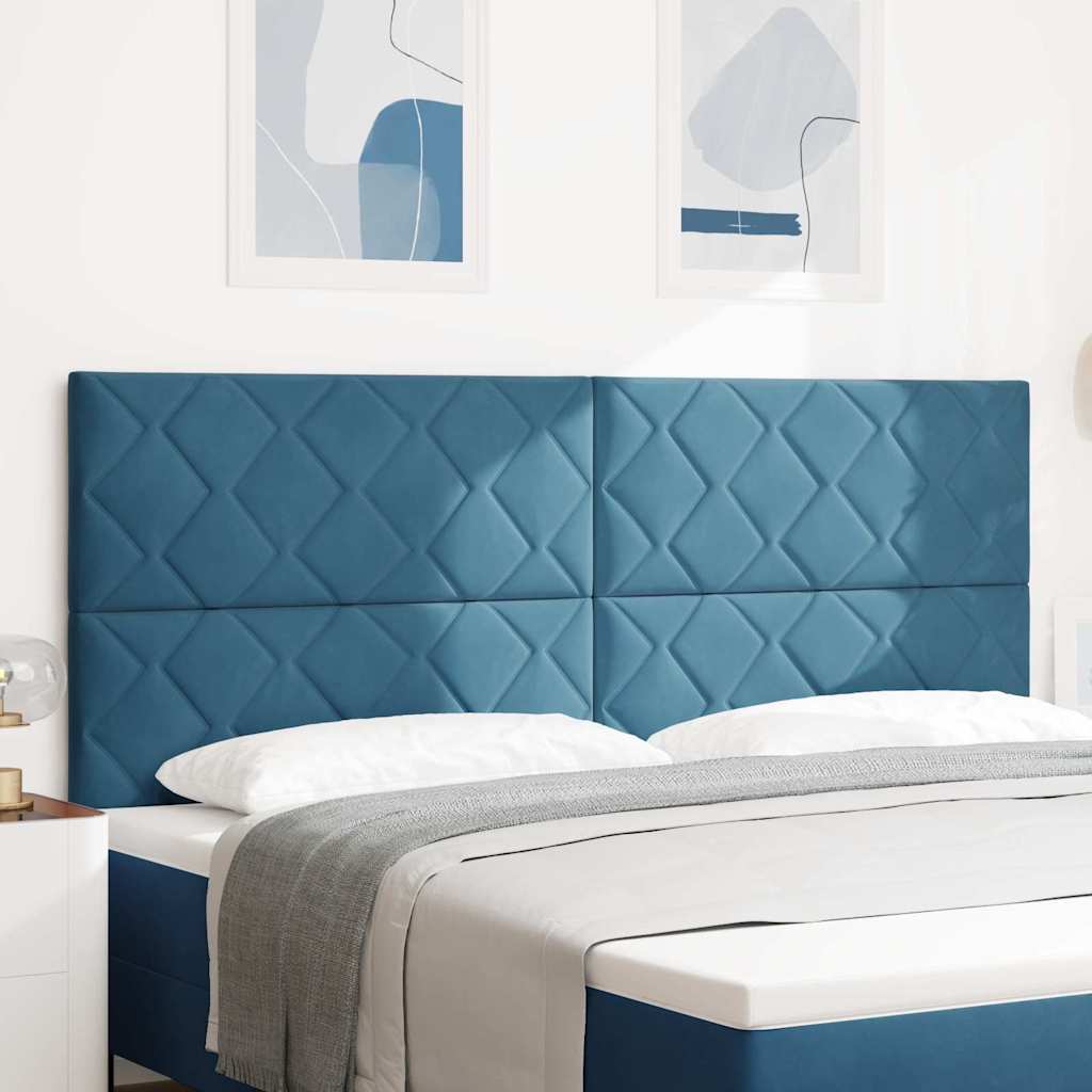 LED Kopfteil Dunkelblau 200 cm Samt