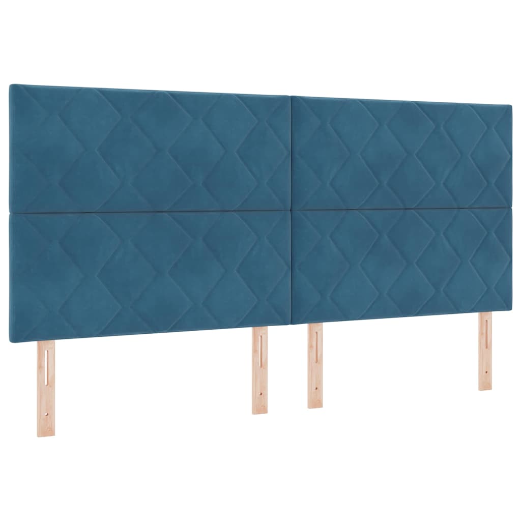 LED Kopfteil Dunkelblau 200 cm Samt