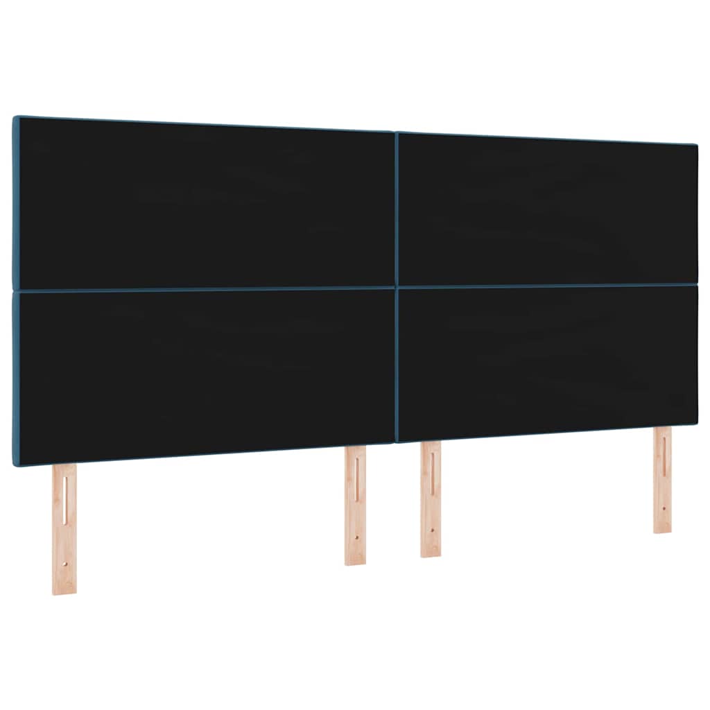 LED Kopfteil Dunkelblau 200 cm Samt