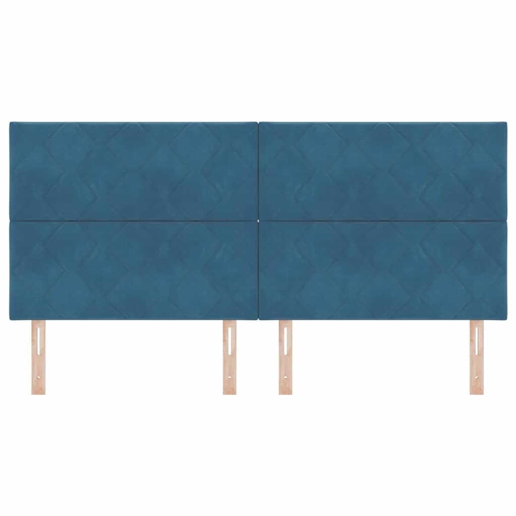 LED Kopfteil Dunkelblau 200 cm Samt