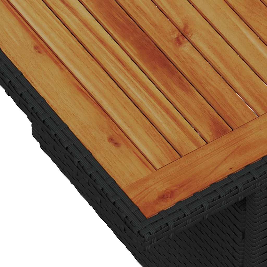 Garten Essgruppe mit Kissen 7 pcs Schwarz und Creme