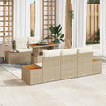 Garten Essgruppe mit Kissen 6 pcs Beige und Creme
