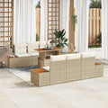 Gartensofa-set 7 Stk. Beige und Creme