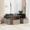 Garten Essgruppe mit Kissen 5 pcs Grau und Braun