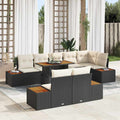 Garten Essgruppe mit Kissen 9 pcs Schwarz und Beige