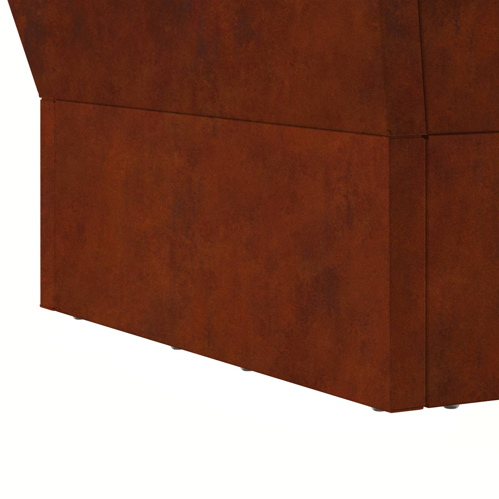 Feuerstelle Braun 60 x 60 x 35 cm Wetterfeststahl