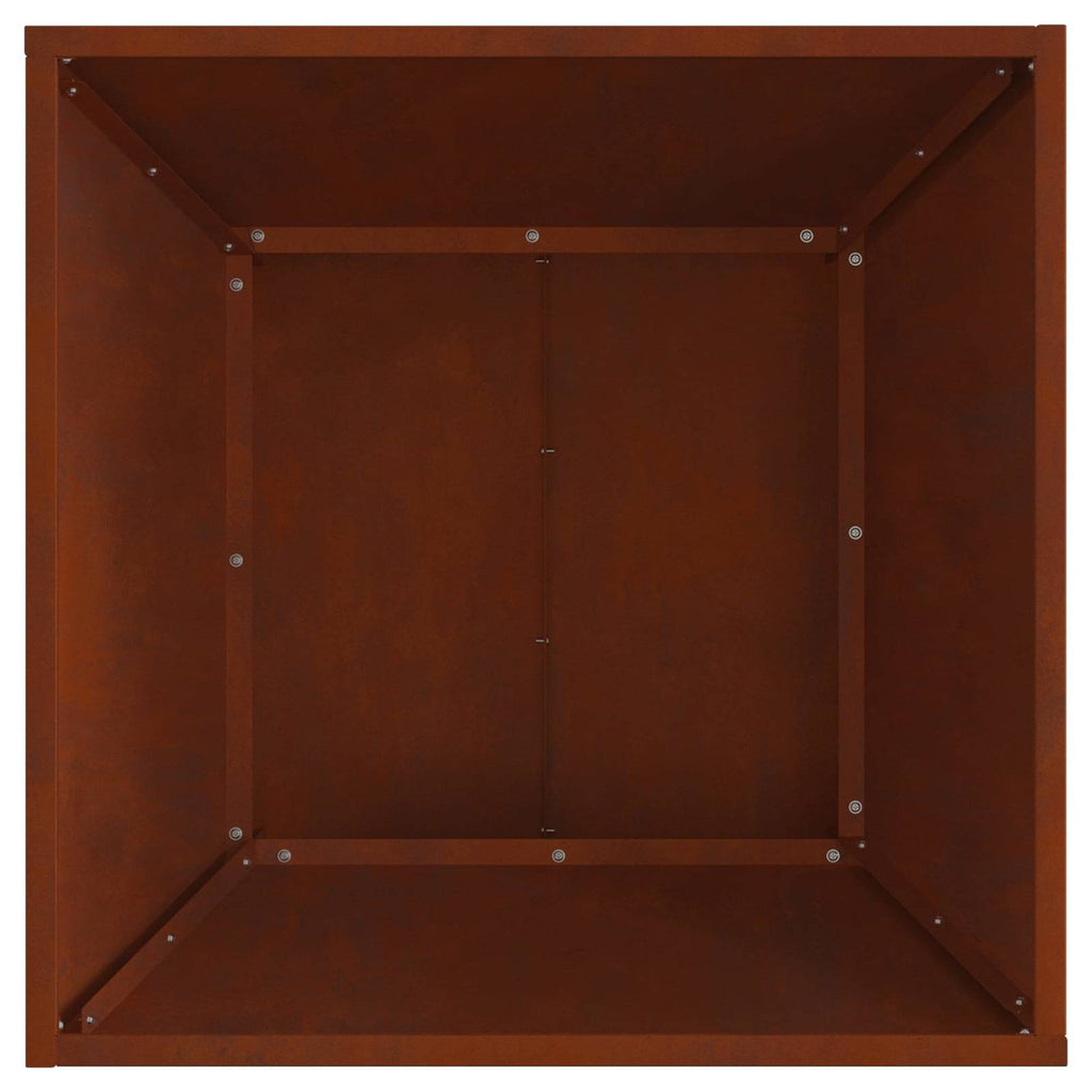 Feuerstelle Braun 60 x 60 x 35 cm Wetterfeststahl