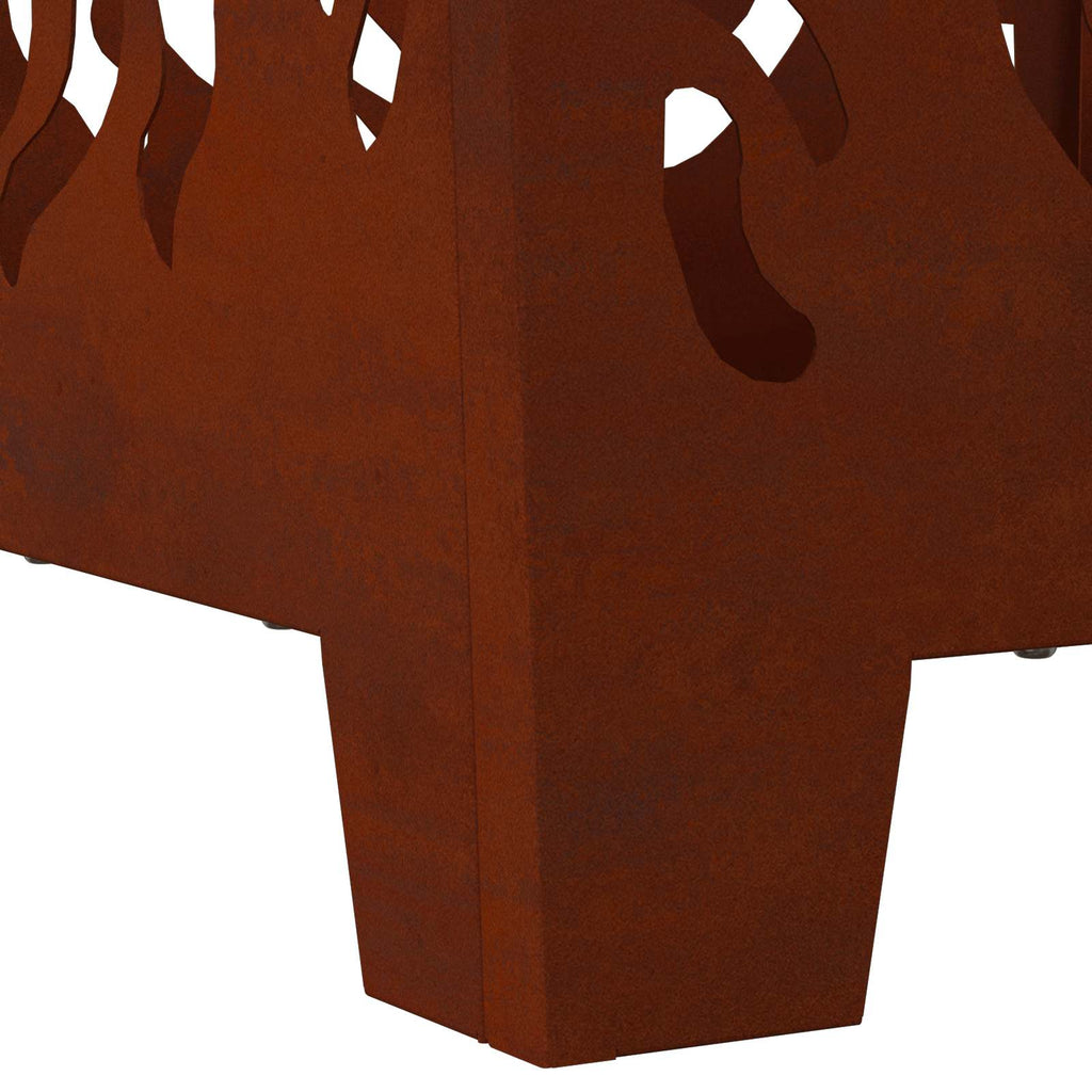 Feuerstelle Braun 40 x 40 x 40 cm Wetterfeststahl