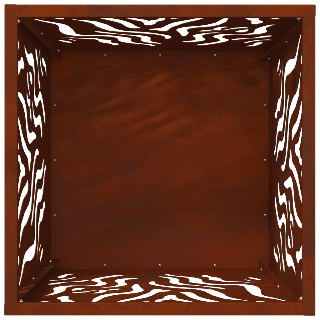 Feuerstelle Braun 40 x 40 x 40 cm Wetterfeststahl