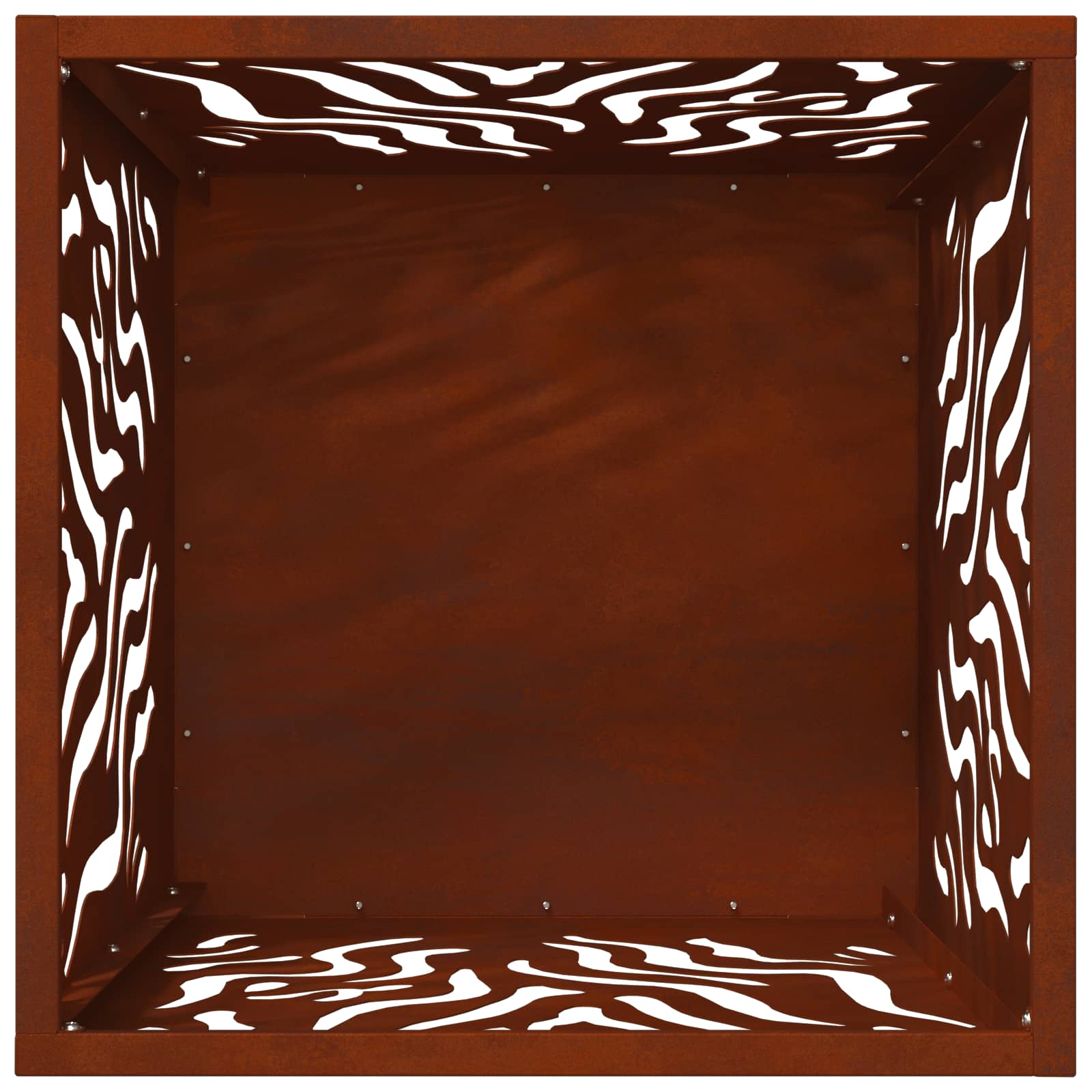 Feuerstelle Braun 40 x 40 x 40 cm Wetterfeststahl