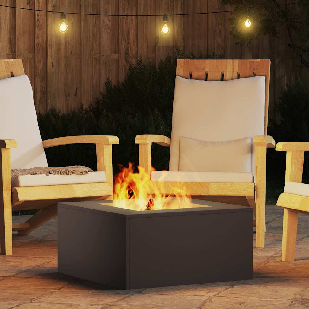Feuerstelle Schwarz 60 x 60 x 30 cm Stahl