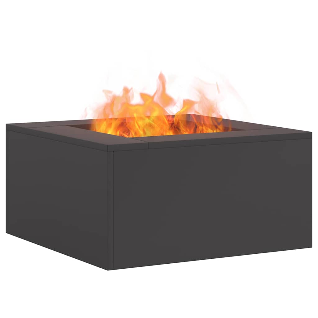 Feuerstelle Schwarz 60 x 60 x 30 cm Stahl