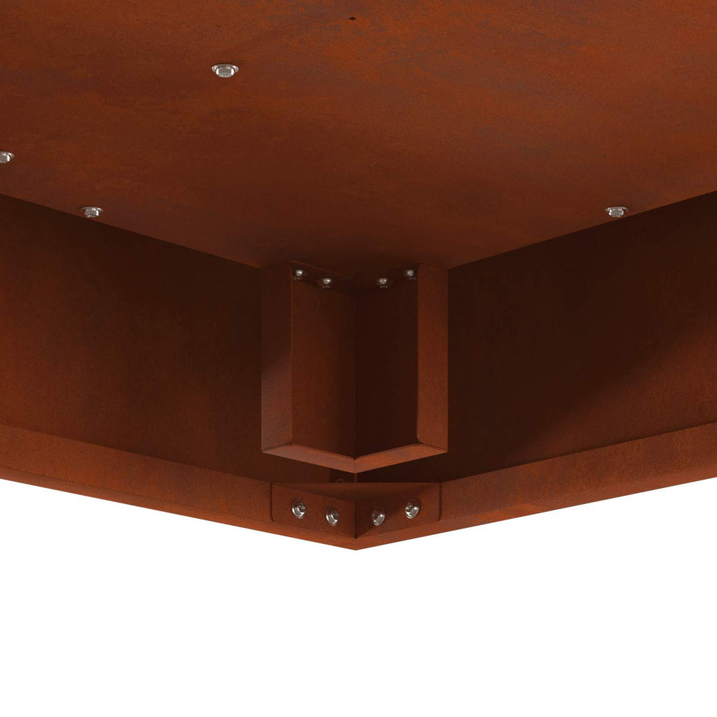 Feuerstelle Braun 60 x 60 x 30 cm Wetterfeststahl