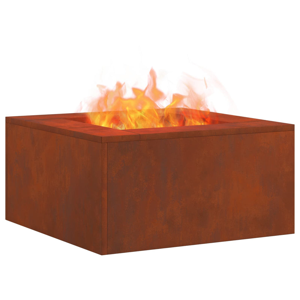 Feuerstelle Braun 60 x 60 x 30 cm Wetterfeststahl