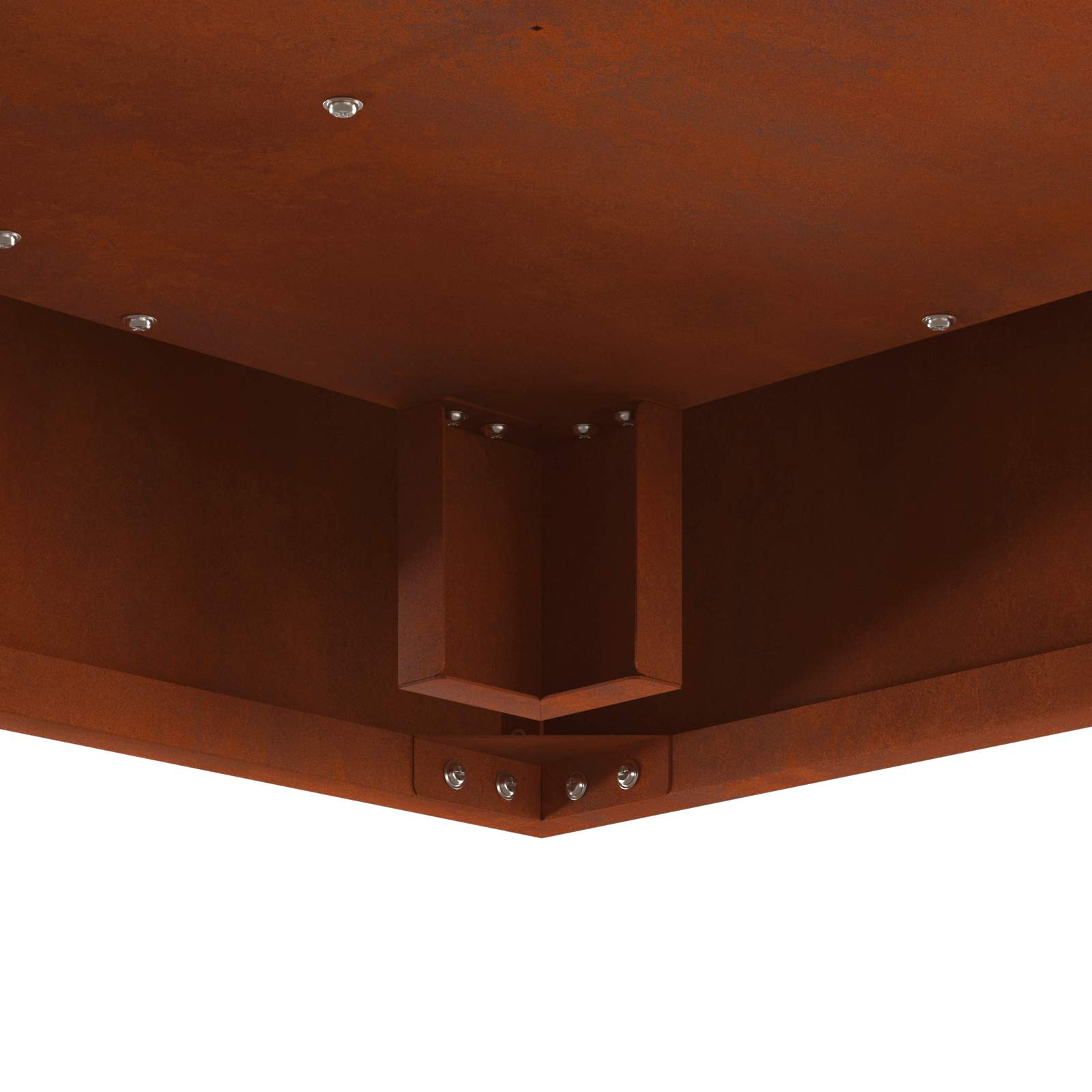 Feuerstelle Braun 80 x 80 x 40 cm Wetterfeststahl
