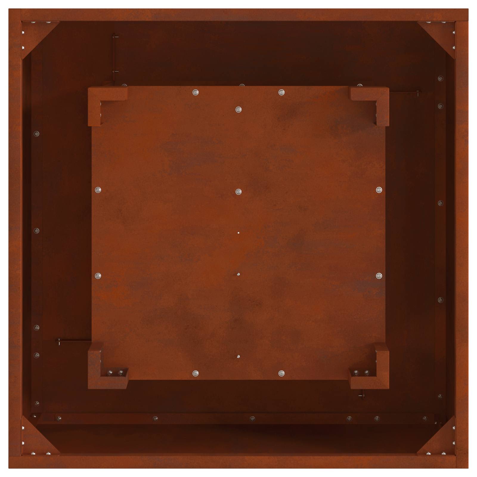 Feuerstelle Braun 80 x 80 x 40 cm Wetterfeststahl