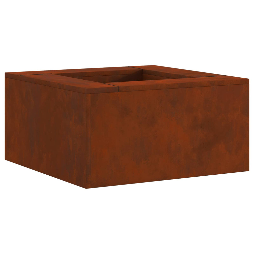 Feuerstelle Braun 80 x 80 x 40 cm Wetterfeststahl