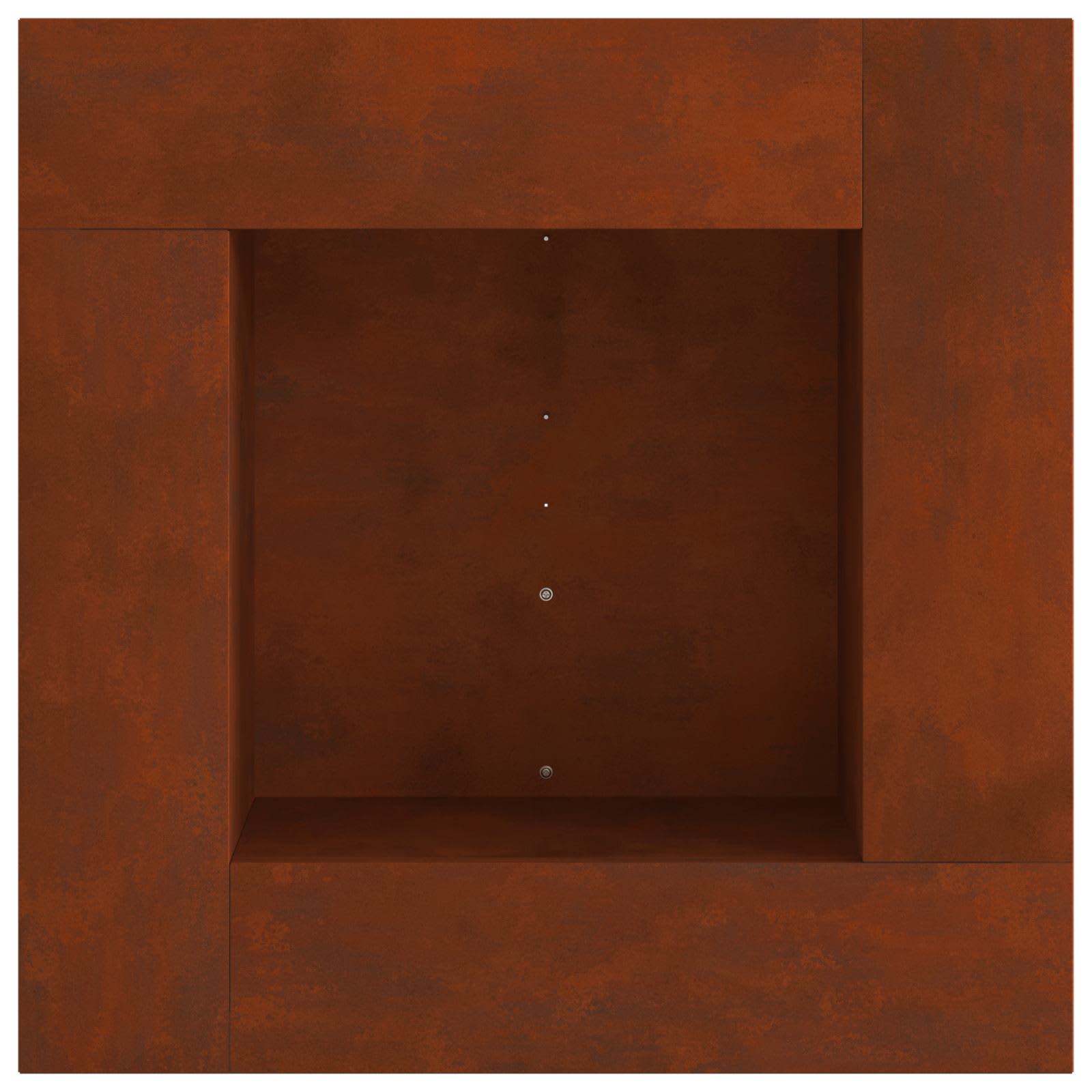 Feuerstelle Braun 80 x 80 x 40 cm Wetterfeststahl
