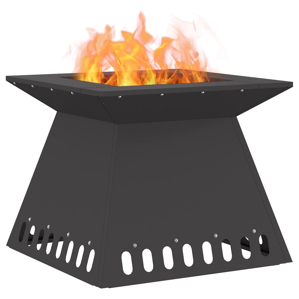 Feuerstelle Schwarz 48 x 48 x 40 cm Stahl