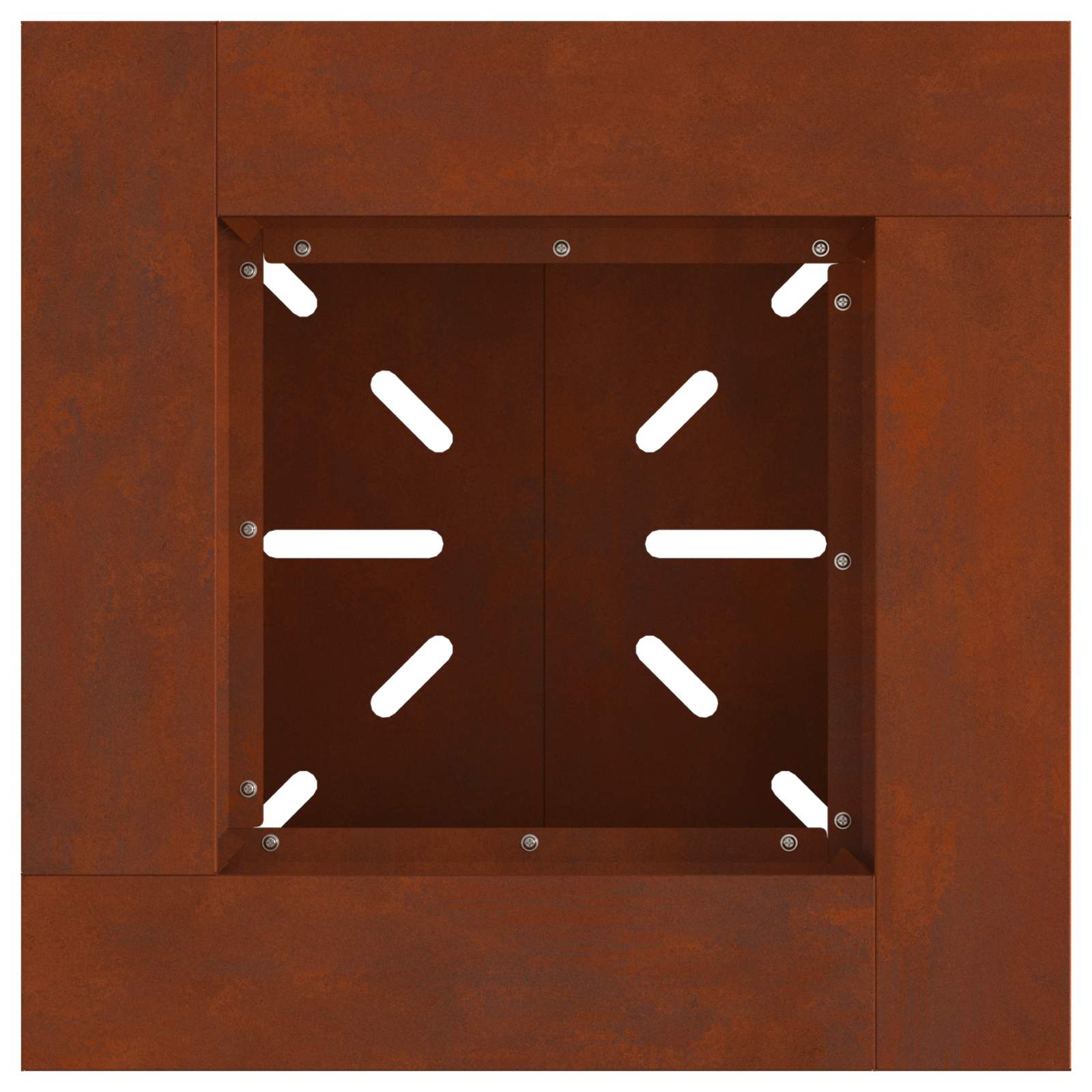 Feuerstelle Braun 48 x 48 x 40 cm Wetterfeststahl