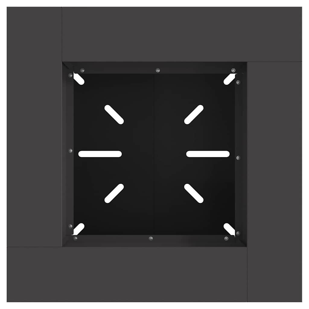 Feuerstelle Schwarz 60 x 60 x 50 cm Stahl