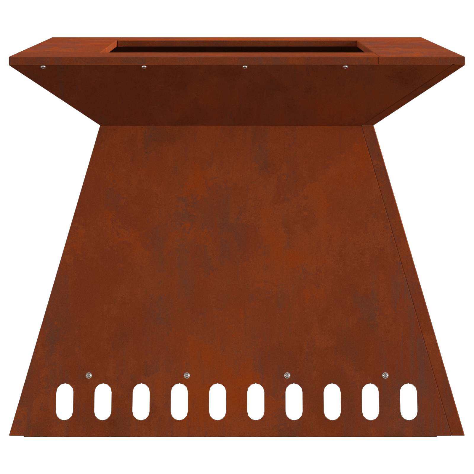 Feuerstelle Braun 60 x 60 x 50 cm Wetterfeststahl
