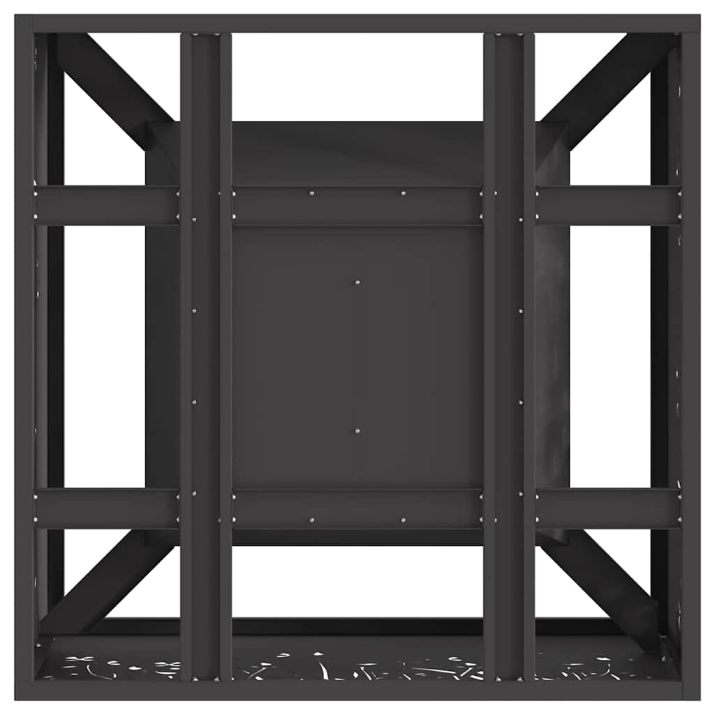 Feuerstelle Schwarz 60 x 60 x 30 cm Stahl