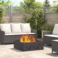 Feuerstelle Schwarz 80 x 80 x 30 cm Stahl