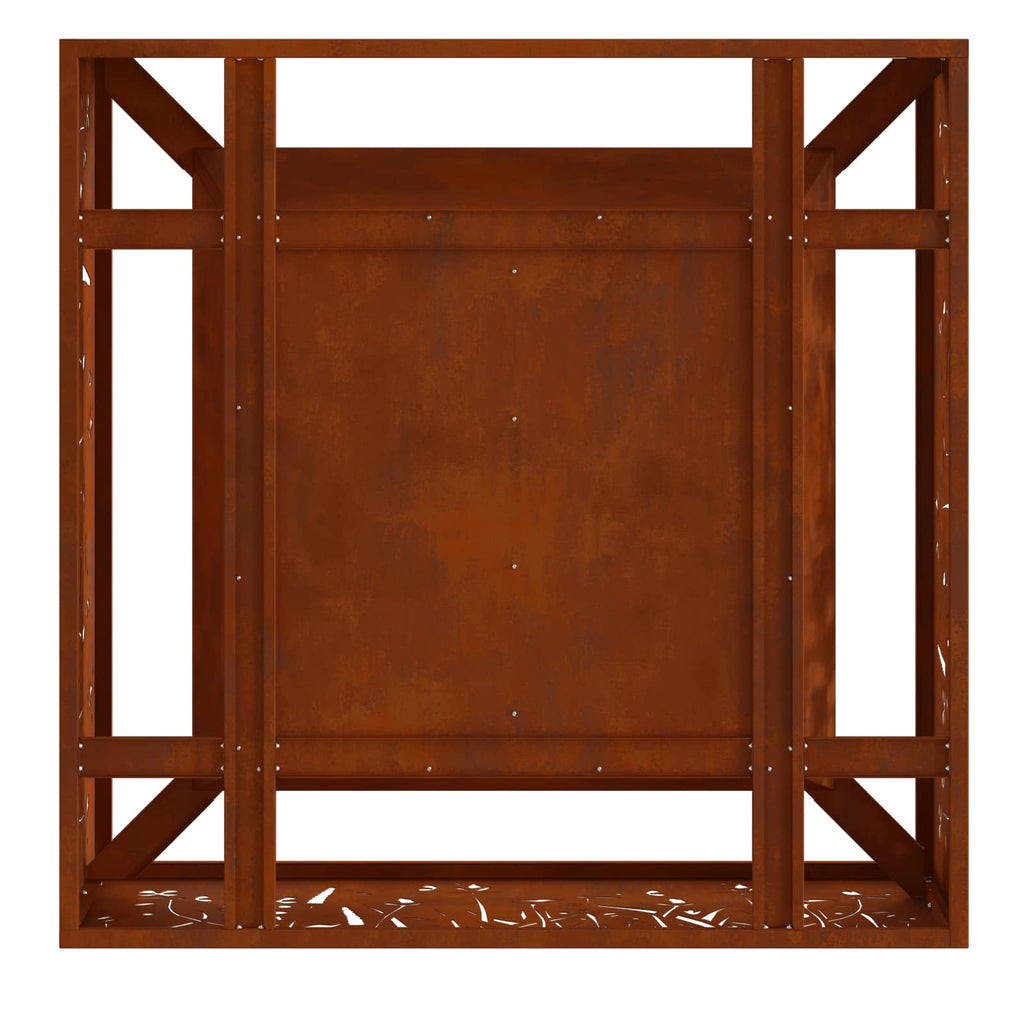 Feuerstelle Braun 80 x 80 x 30 cm Wetterfeststahl