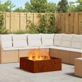 Feuerstelle Braun 80 x 80 x 30 cm Wetterfeststahl