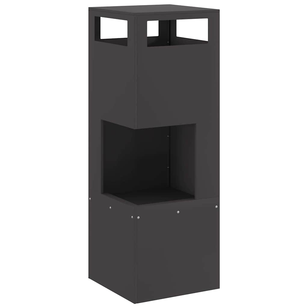 Feuerstelle Schwarz 35 x 35 x 100 cm Stahl
