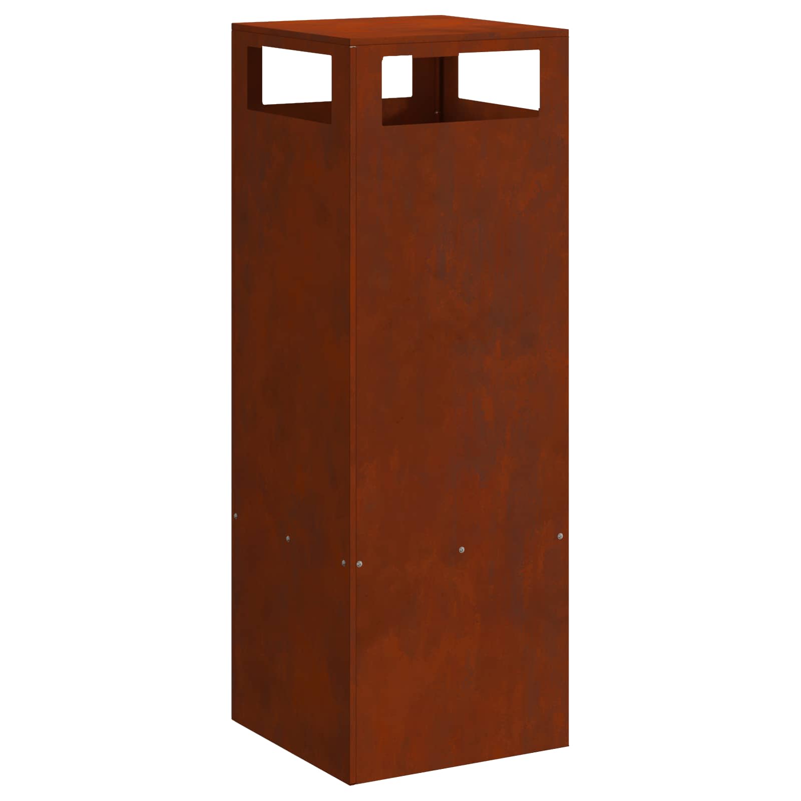 Feuerstelle Braun 35 x 35 x 100 cm Wetterfeststahl