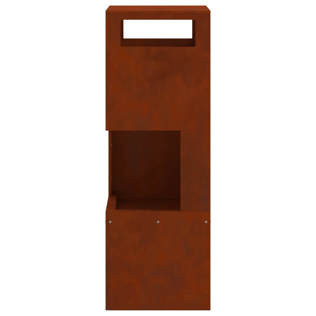 Feuerstelle Braun 35 x 35 x 100 cm Wetterfeststahl