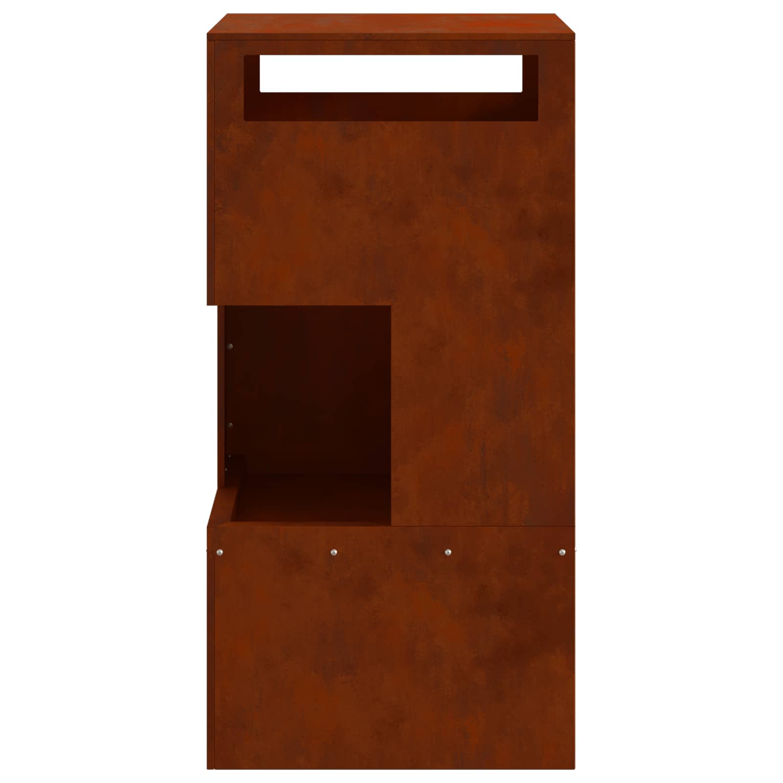 Feuerstelle Braun 50 x 50 x 100 cm Wetterfeststahl