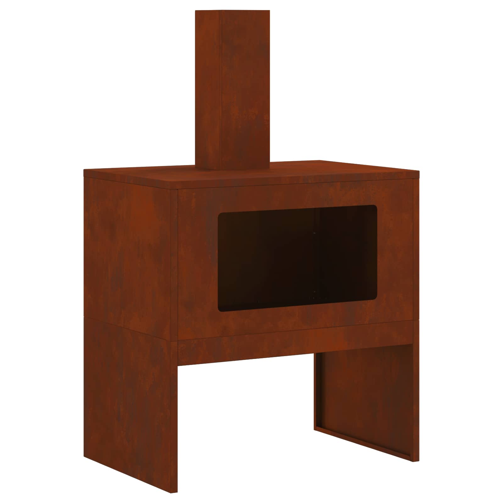 Feuerstelle Braun 60 x 40 x 96 cm Wetterfeststahl