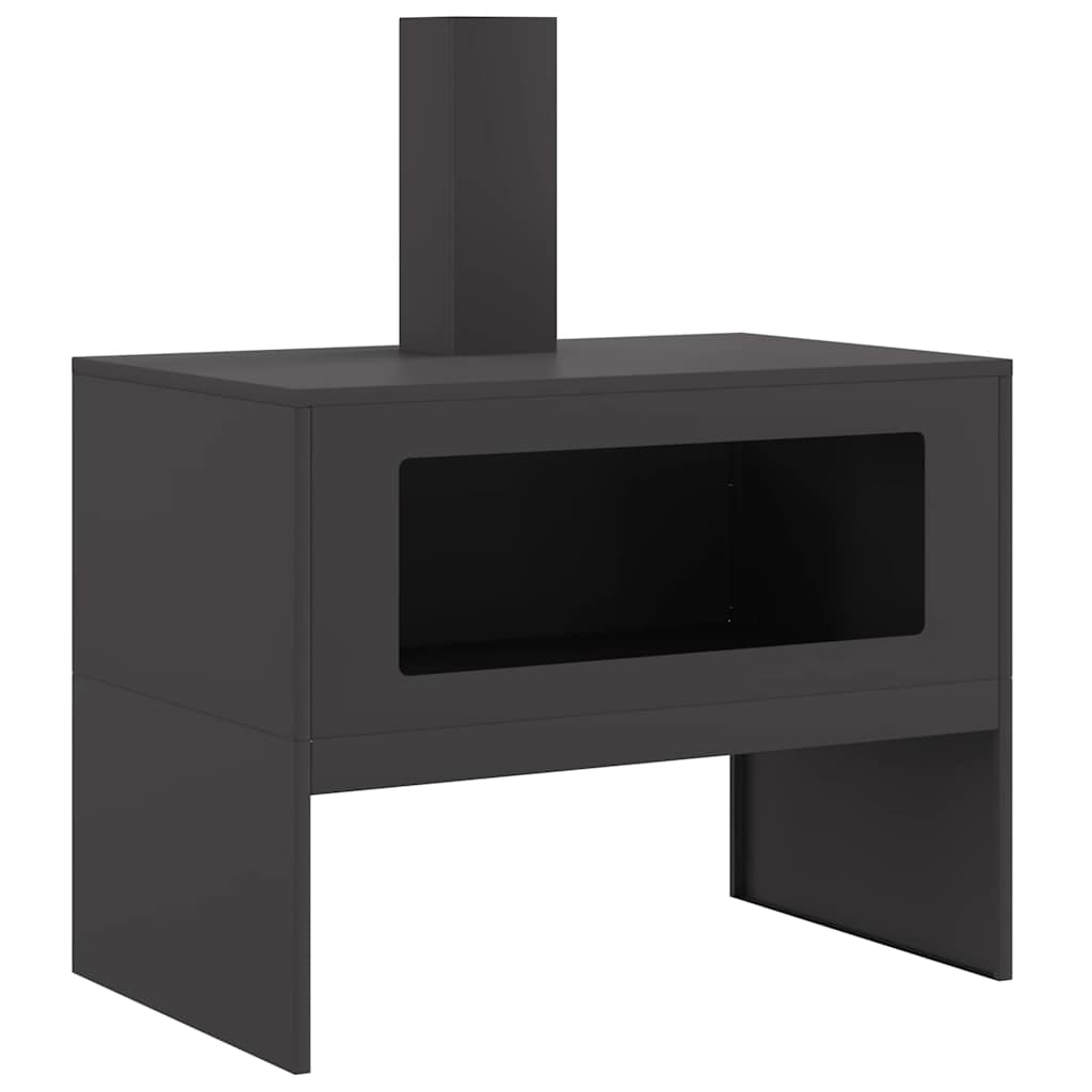 Feuerstelle Schwarz 80 x 50 x 96 cm Kaltgewalzter Stahl