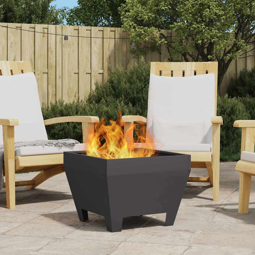 Feuerstelle Schwarz 50 x 50 x 38 cm Stahl