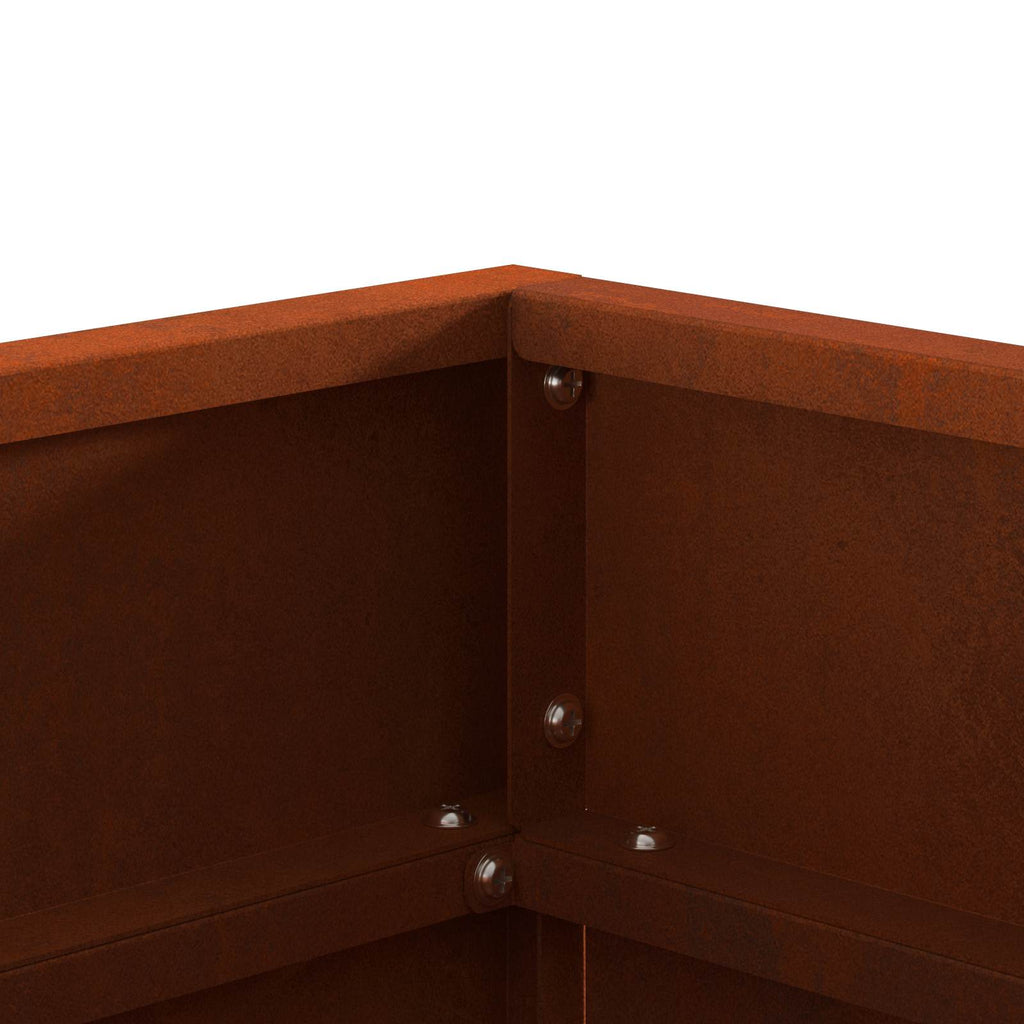 Feuerstelle Braun 50 x 50 x 38 cm Wetterfeststahl