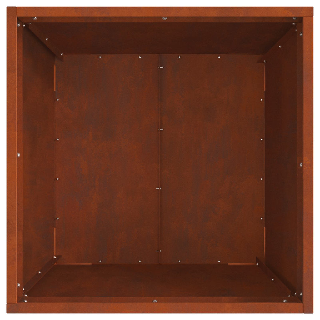 Feuerstelle Braun 50 x 50 x 38 cm Wetterfeststahl