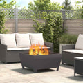 Feuerstelle Schwarz 80 x 80 x 43 cm Stahl