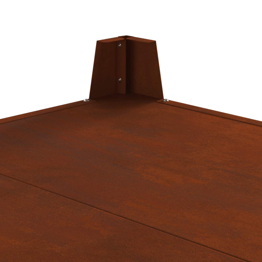 Feuerstelle Braun 80 x 80 x 43 cm Wetterfeststahl
