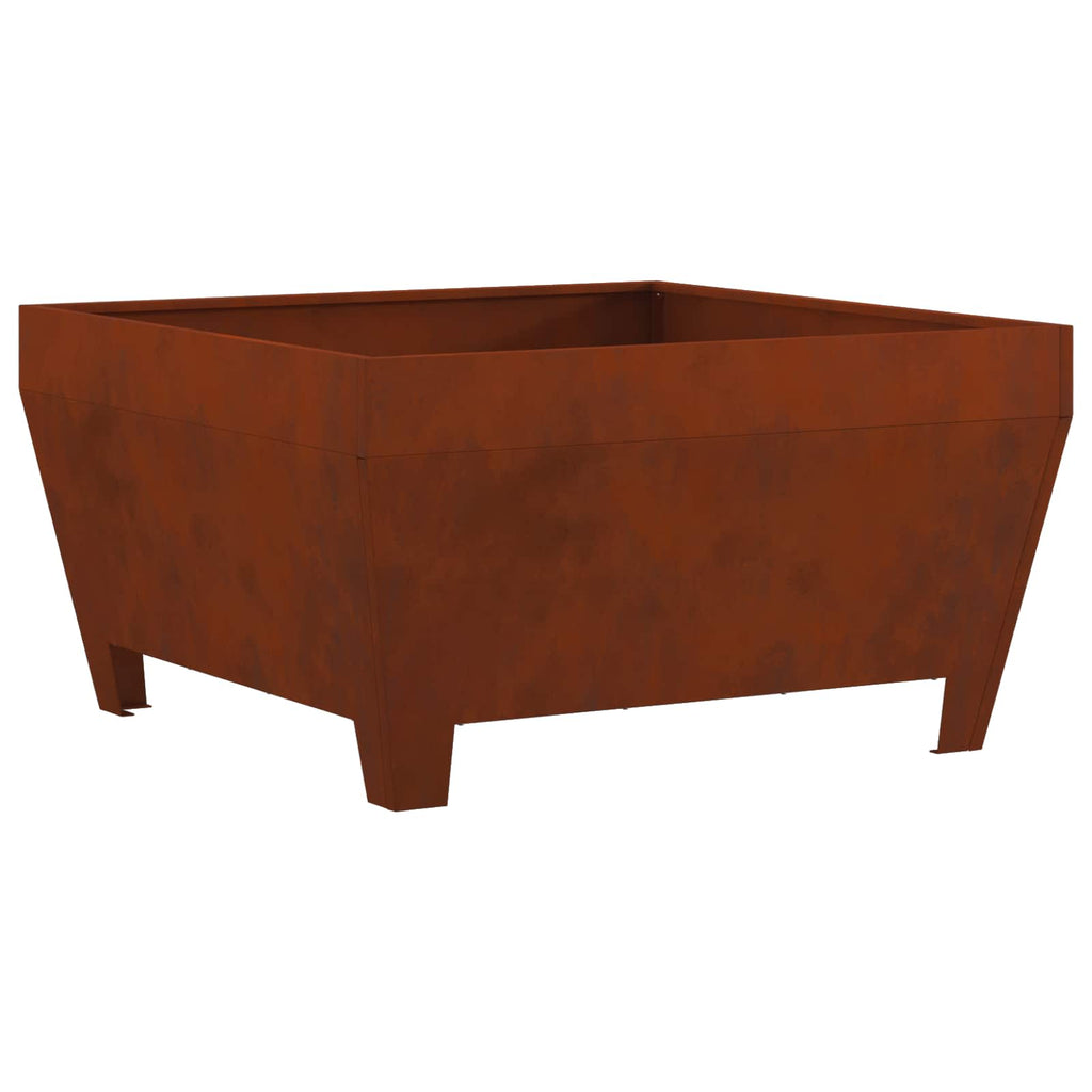 Feuerstelle Braun 80 x 80 x 43 cm Wetterfeststahl
