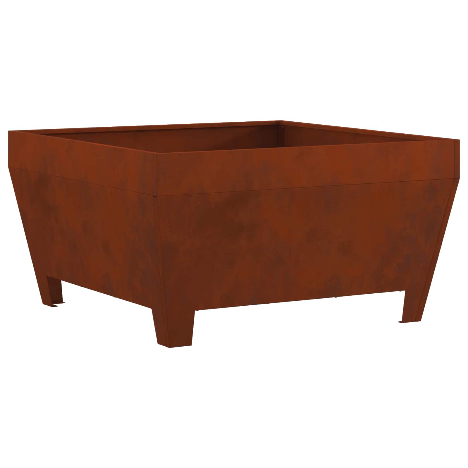 Feuerstelle Braun 80 x 80 x 43 cm Wetterfeststahl