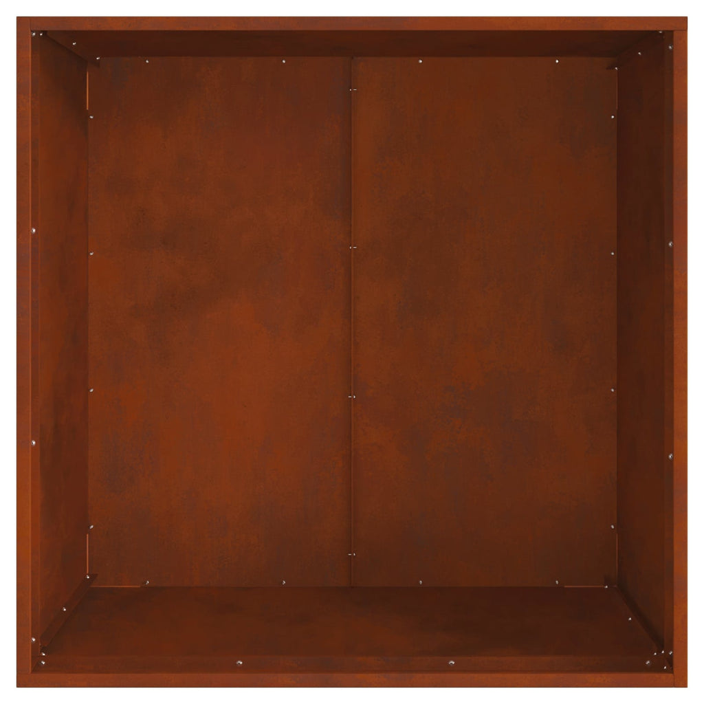 Feuerstelle Braun 80 x 80 x 43 cm Wetterfeststahl