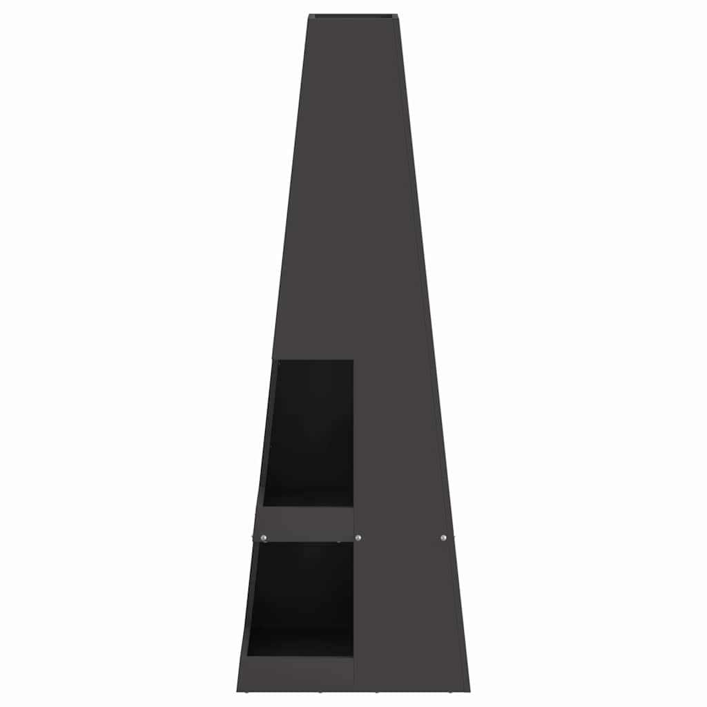 Feuerstelle Schwarz 35 x 35 x 100 cm Stahl