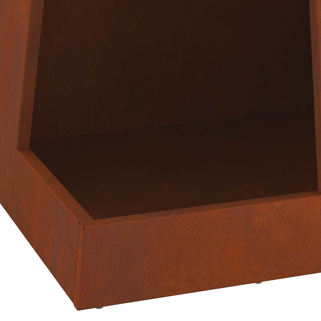 Feuerstelle Braun 35 x 35 x 100 cm Wetterstahl