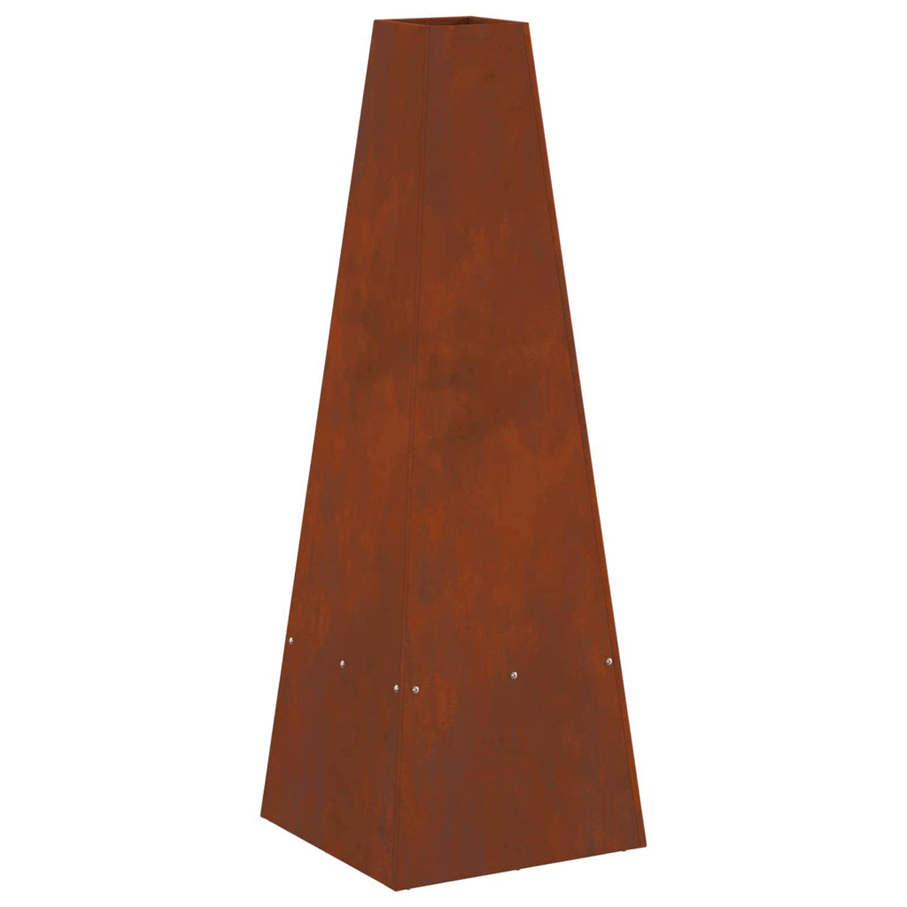 Feuerstelle Braun 35 x 35 x 100 cm Wetterstahl