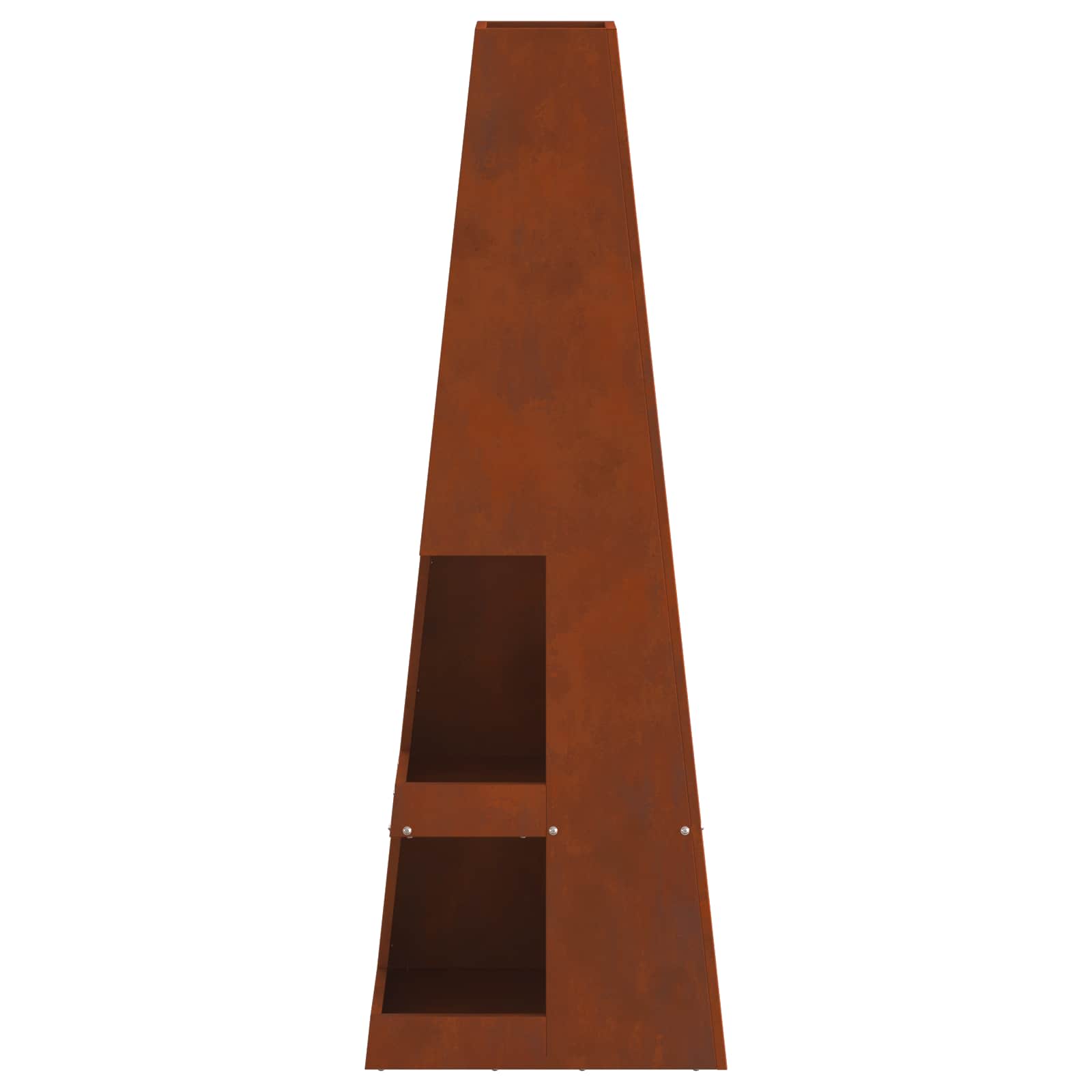 Feuerstelle Braun 35 x 35 x 100 cm Wetterstahl