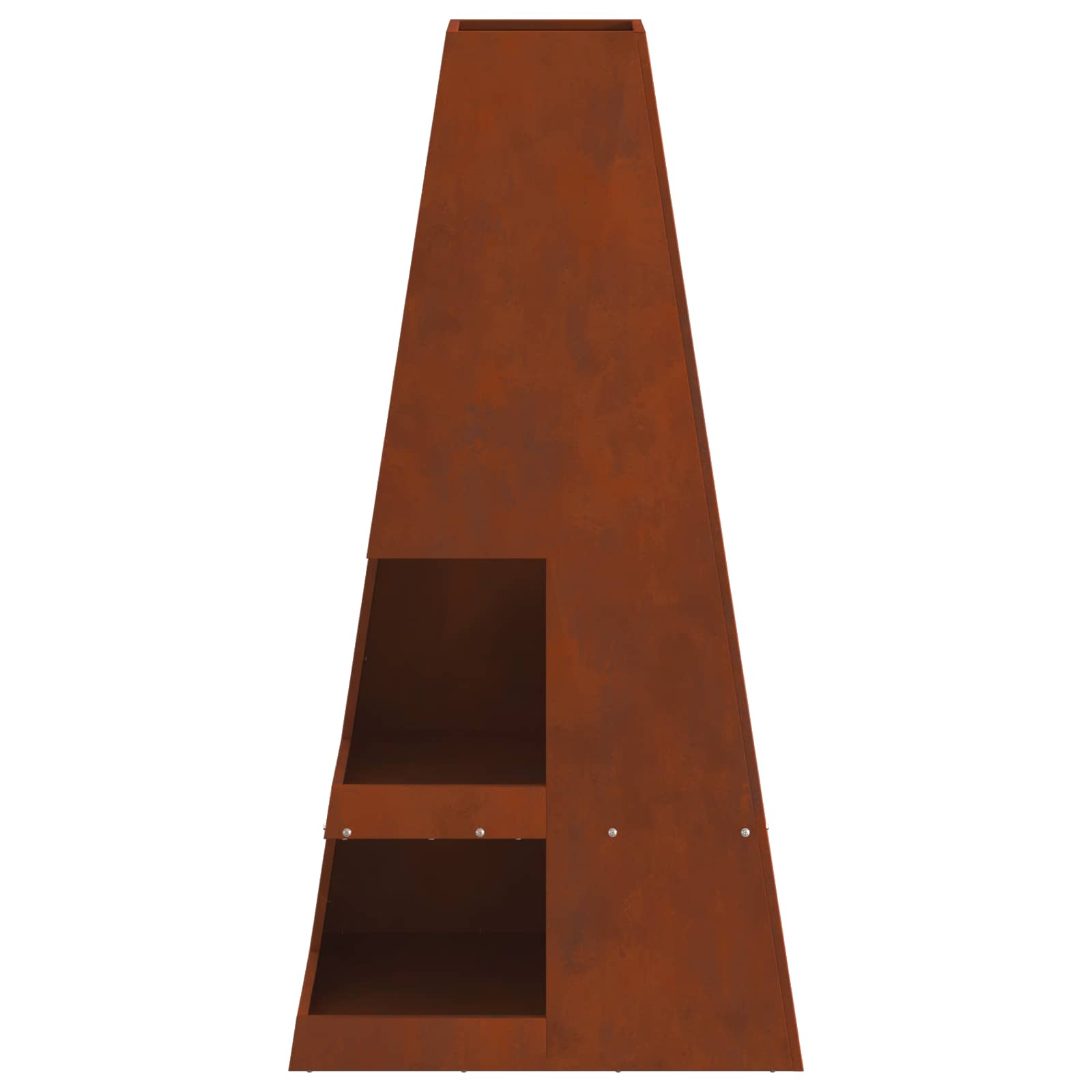 Feuerstelle Braun 50 x 50 x 100 cm Wetterfeststahl